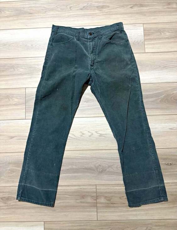 Levi's Other - Vintage 1983 Levi's 519 Corduroy Pants Sage Green Talon Zip White Tab 34x30